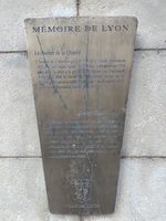 (2026) Photo de la plaque « Mémoire de Lyon ».