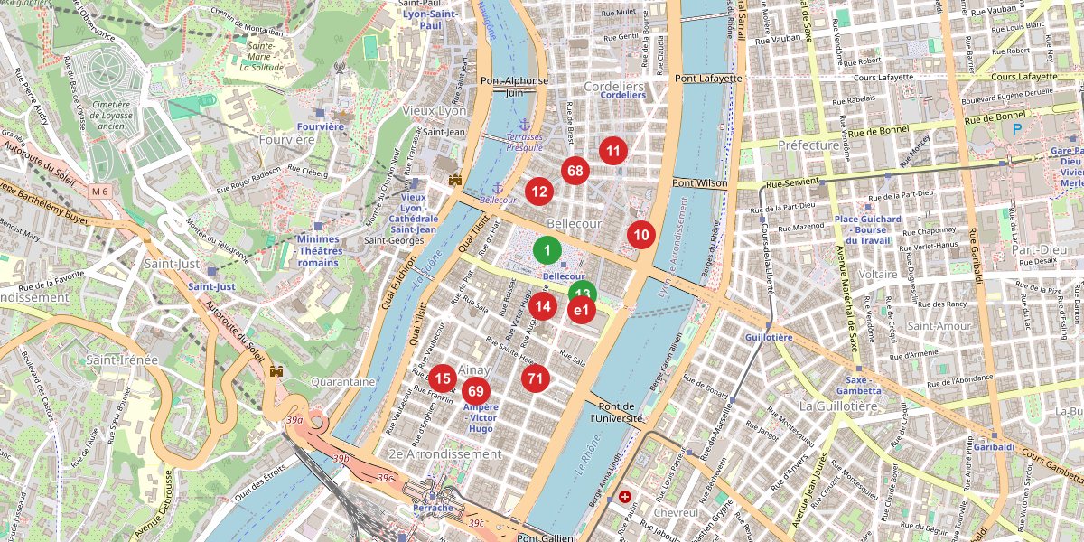 Carte du quartier Bellecour