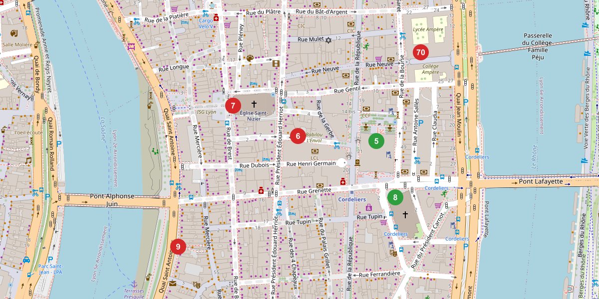Carte du quartier Cordeliers