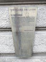 (2026) Photo de la plaque « Mémoire de Lyon ».