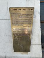 (2026) Photo de la plaque « Mémoire de Lyon ».