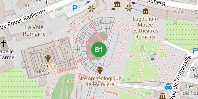 Carte de Théâtre et Odéon Gallo-Romains