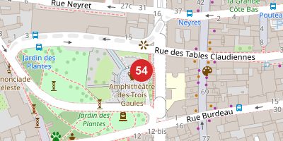 Carte de Amphithéâtre des Trois Gaules