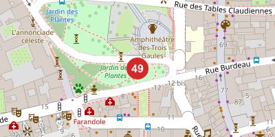 Carte de Jardin des Plantes