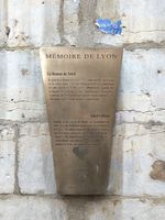 (2026) Photo de la plaque « Mémoire de Lyon ».