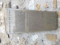 (2026) Photo de la plaque « Mémoire de Lyon ».