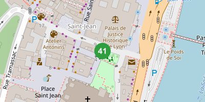 Carte de Vestiges de Saint-Étienne et de Sainte-Croix
