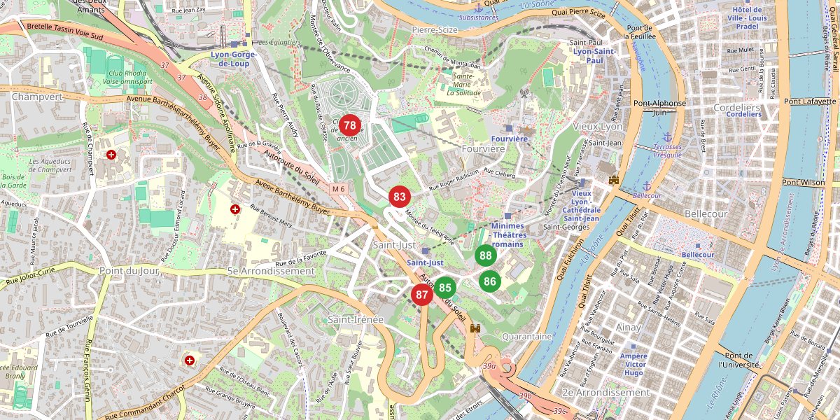 Carte du quartier Saint-Just